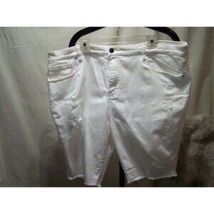 NOVAMEN Shorts Pants Destructed White Size 42 Stretch